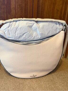 kate spade blush pebbled leather hobo bag